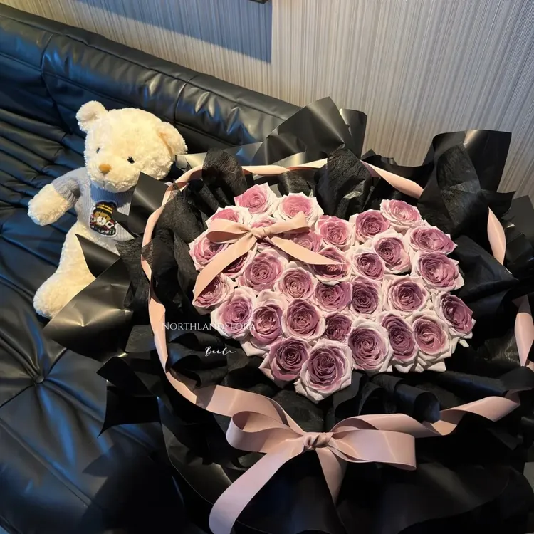 乌梅子酱曼塔玫瑰花束全国鲜花团购速递同城配送上门送老婆送闺蜜