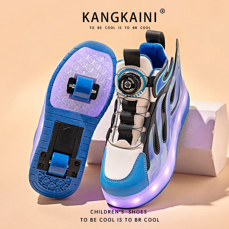 儿童暴走鞋2024秋季新款鞋子防水发光大童学生男童鞋运动鞋轮滑鞋