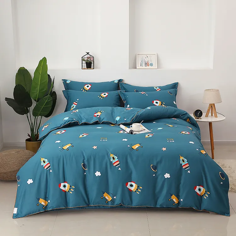 纯棉被套单件全棉床上用品学生宿舍单人被罩斜纹亲肤可裸睡