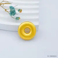 足金亚光面光面平安扣免费编绳