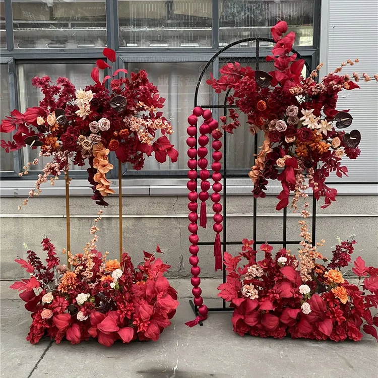 新款订婚宴装饰花宝宝宴摆件插花婚庆绢花路引婚礼排花挂花桌花