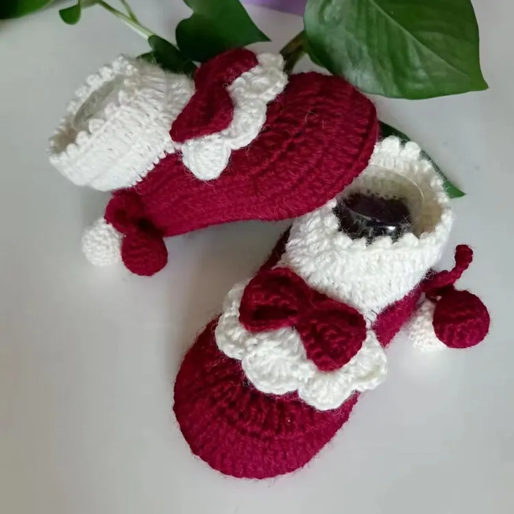 2023网红洋气新款四季鞋子婴儿鞋婴儿毛线0-12个月勾线钩织宝宝鞋