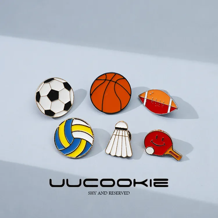 球类胸针学生篮球足球礼物百搭儿童书包挂件男运动徽章夏季羽毛球
