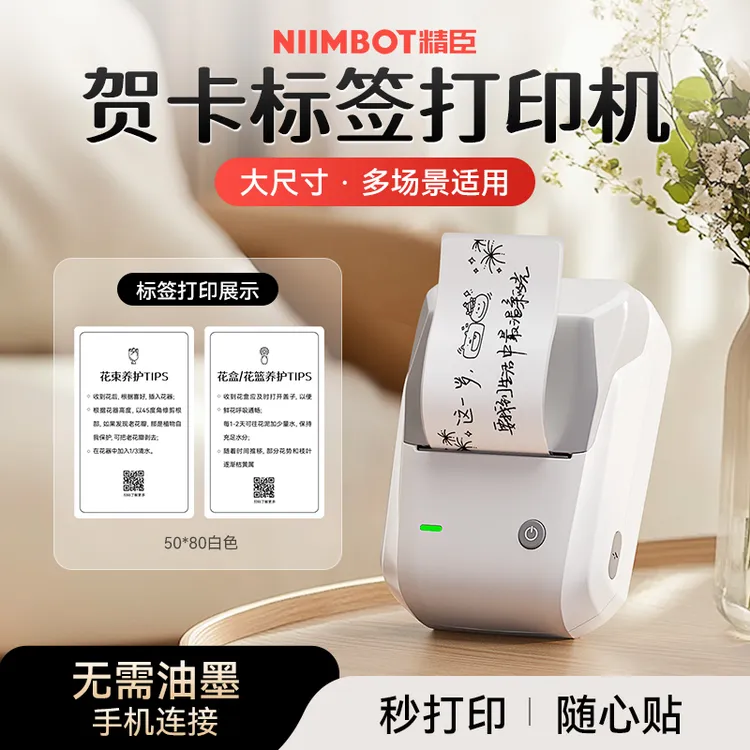 精臣B1标签打印机多功能热敏蓝牙便捷适配商超条码花店系列标签DB