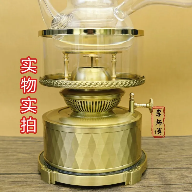 京焰纯铜空气灯茶炉茶具煮茶炉家用复古老式茶炉煮茶煮水