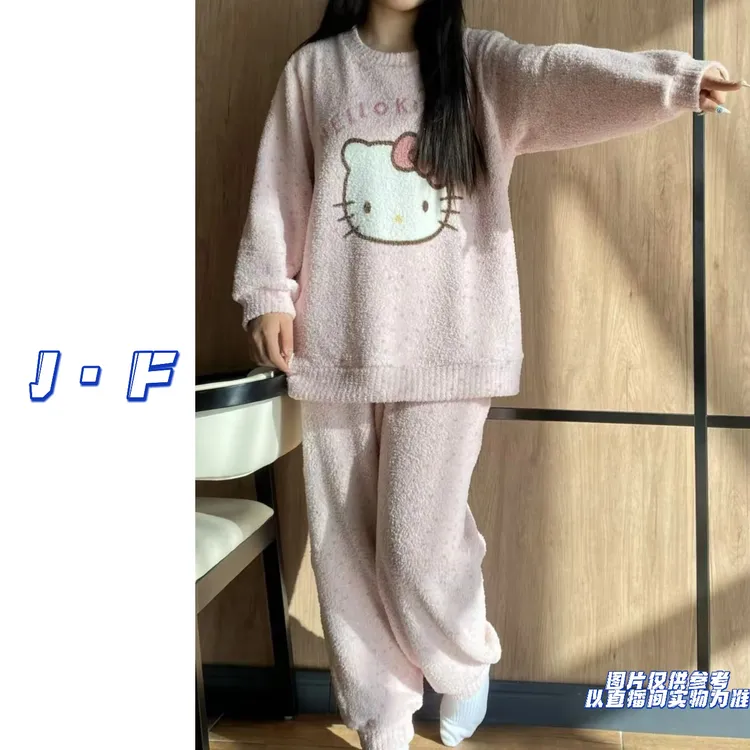 JF定制大码2024-198秋冬暖绒绒卡通家居服套装
