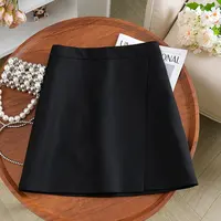 灰色高级感半身裙女秋季2025新款不规则西装裙短款高腰显瘦A字裙