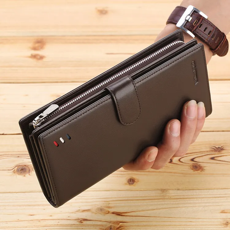 陈小春代言英皇保罗男士长款钱包真皮牛皮防盗刷大容量手机包礼物