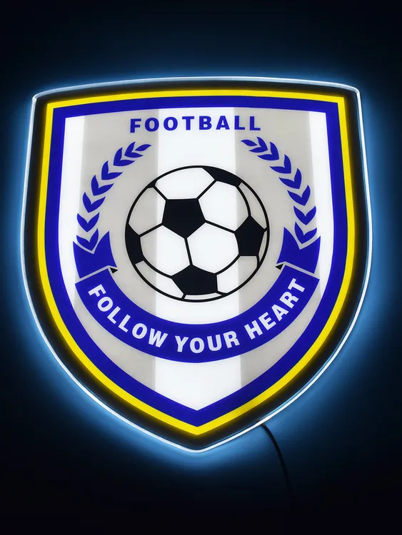 足球五大联赛球迷发光家居装饰灯沙发背景灯进门灯酒吧餐吧氛围灯