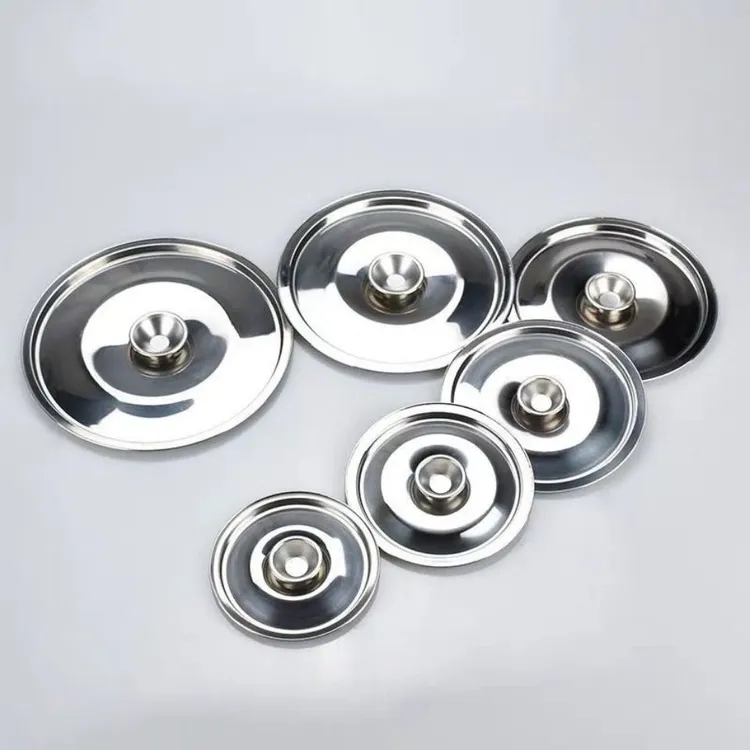 不锈钢味盅盖子密封锅盖圆形盖子调味罐盖子通用杯盖防尘盖子配件