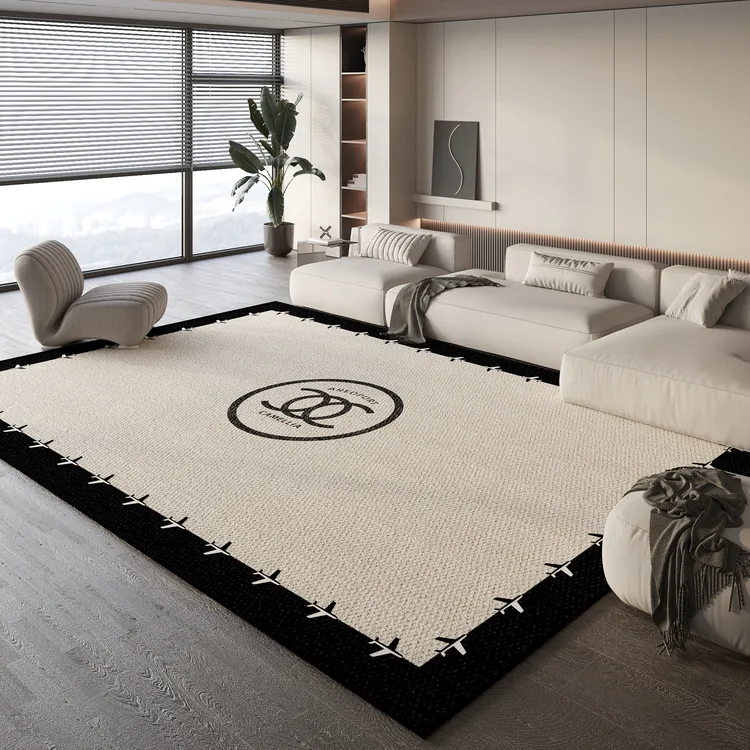 客厅地毯法式小香风免洗可擦卧室地垫耐脏防滑地毯床边毯茶几地毯