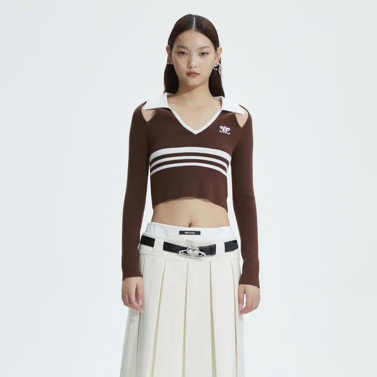 REVAN芮范雅丹风运动校园感毛衣RN10601193