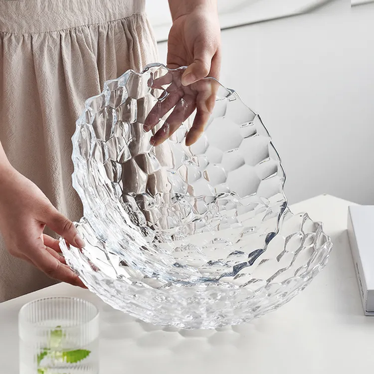 【25厘米大号】轻奢风玻璃盘客厅家用茶几干果盘糖果零食盘瓜子果盘商品图