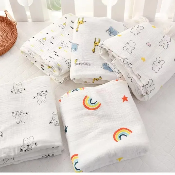 新生婴儿棉花糖纱布包被110*110cm浴巾柔软抱被童被