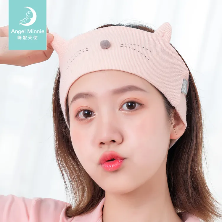 春夏薄款产妇头巾纯棉双针织螺纹料防风孕妇发带产后可爱时尚秋季商品图