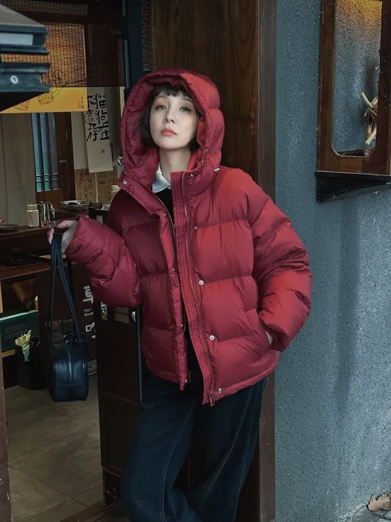 宠粉 泡芙轻奢面包服羽绒服女连帽宽松韩版加厚休闲保暖外套爆款