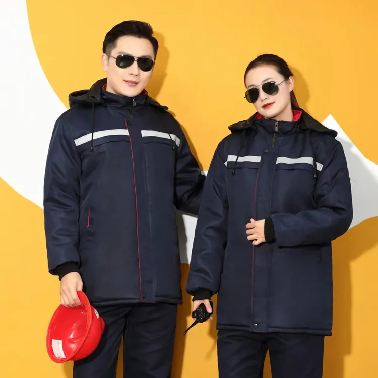 华河加厚棉衣劳保服防寒长袖棉服工装保暖上衣工作服秋冬棉袄耐磨