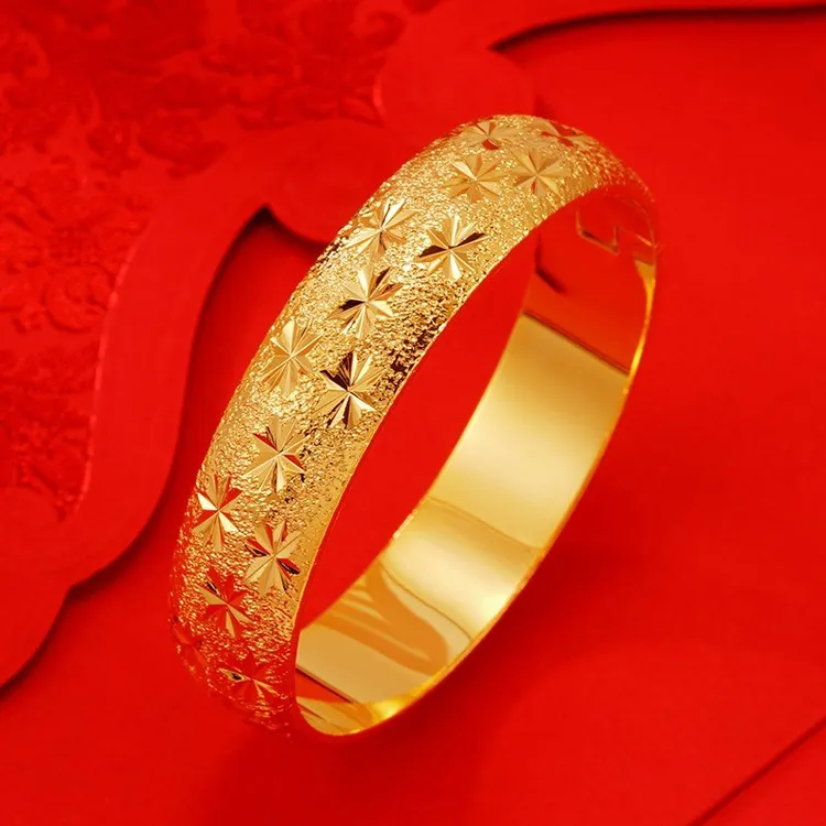 铜合金手镯 手镯女款满天星卡扣实心双鱼手环送妈妈女友生日礼物