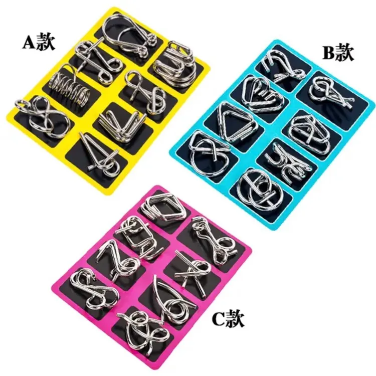 益智解扣玩具智力扣儿童空间逻辑专注力思维动手能力九连环解谜锁商品图