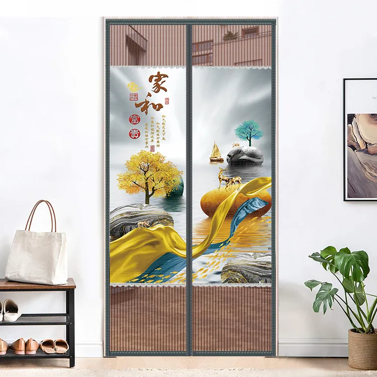 防蚊纱门帘自吸免打孔隔断磁铁对吸春夏季防蝇家用隐私魔术贴门帘
