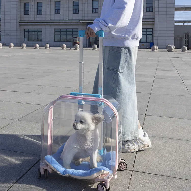 猫包外出便携宠物拉杆箱猫咪行李箱大容量推车双肩太空舱猫狗书包