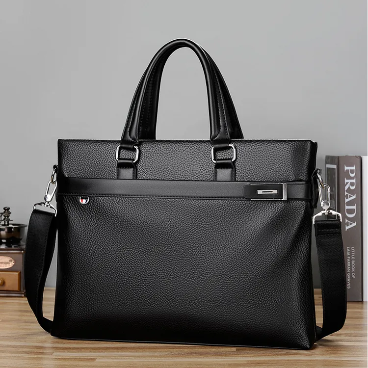 男士手提包商务通勤专用休闲公文包文件包单肩斜跨包电脑包大包包