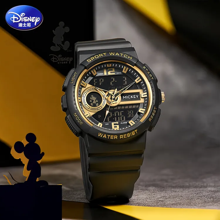 Disney/迪士尼正品电子手表学生男款夜光腕表新款防水高端电子表