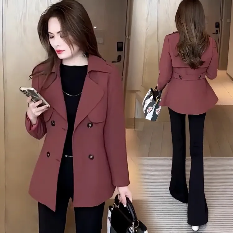 2025春秋修身显瘦休闲洋气时尚气质小个子中长款风衣