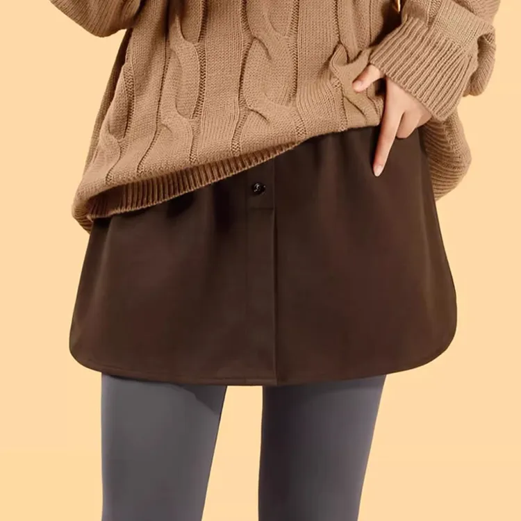 屁帘女遮臀神器2025新款秋冬打底裤鲨鱼裤下摆大码半身裙屁股高级