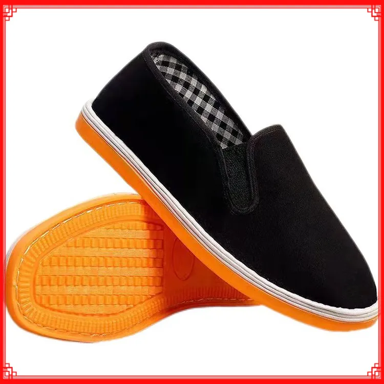 春秋款老北京布鞋男牛筋底软底上线防滑透气低帮单鞋中老年休闲鞋