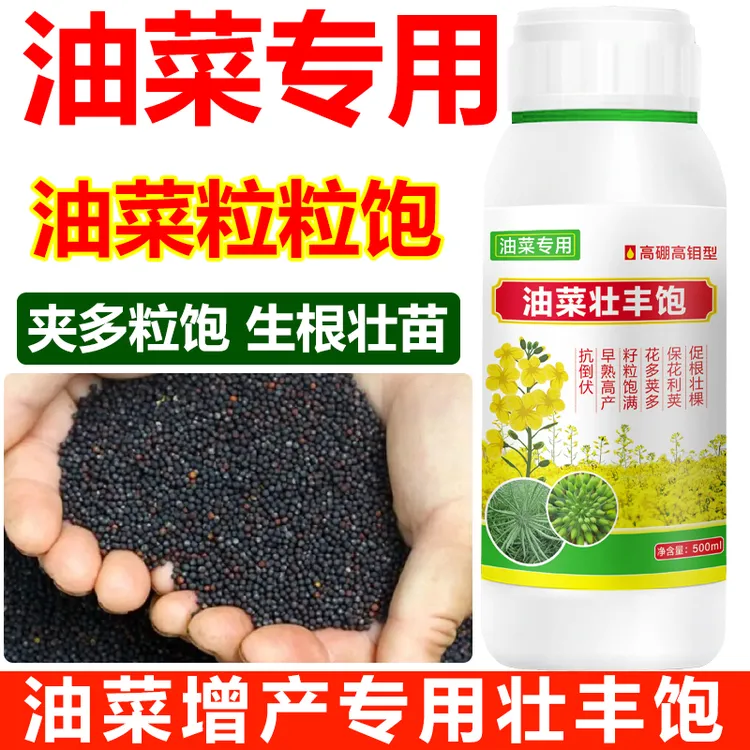 亮威油菜壮丰饱提高出油率促花授粉抗倒伏籽粒饱满油菜有机肥料
