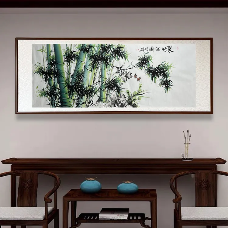 李东方国画作品 翠竹满园图 纯手绘