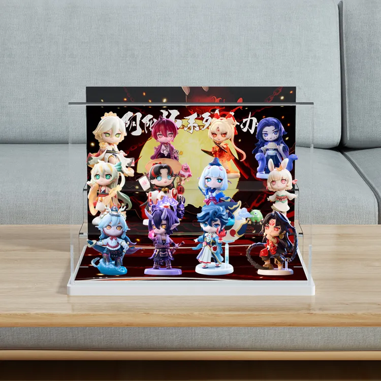 旻悦POPMAR泡泡玛阴阳师系列盲盒玩具罩收纳亚克力展示盒P610