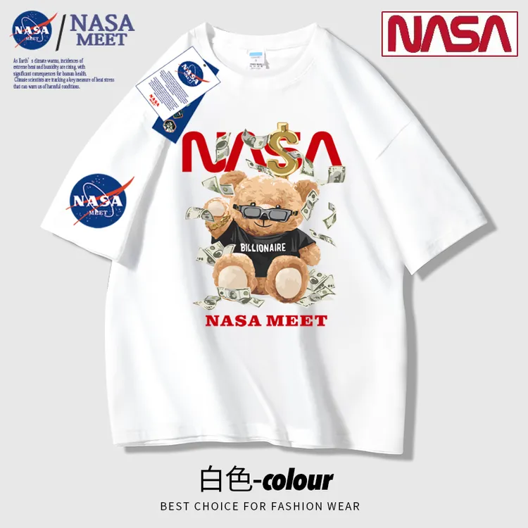 NASAMEET联名款美式重磅夏季纯棉中国潮t恤男女短袖T恤短袖男t恤