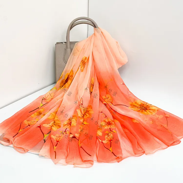 美丝宸2025新款梅落枝头140*180百搭大尺寸丝巾四季可用沙滩巾