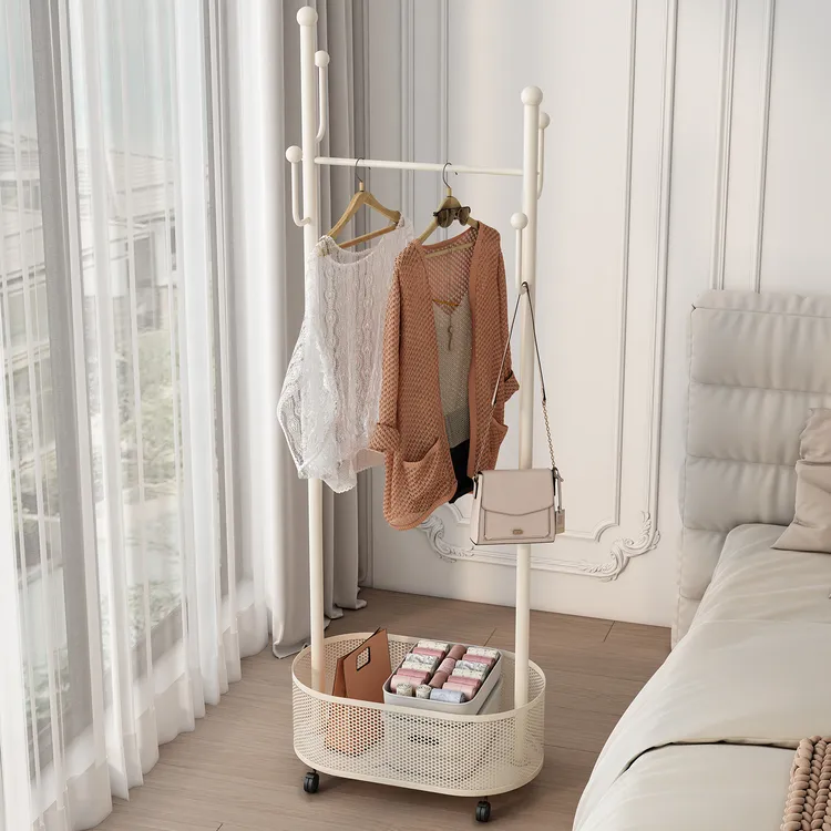 聚当当轻奢多功能落地简易挂衣架立式卧室小卧室挂挂卧室主卧衣架