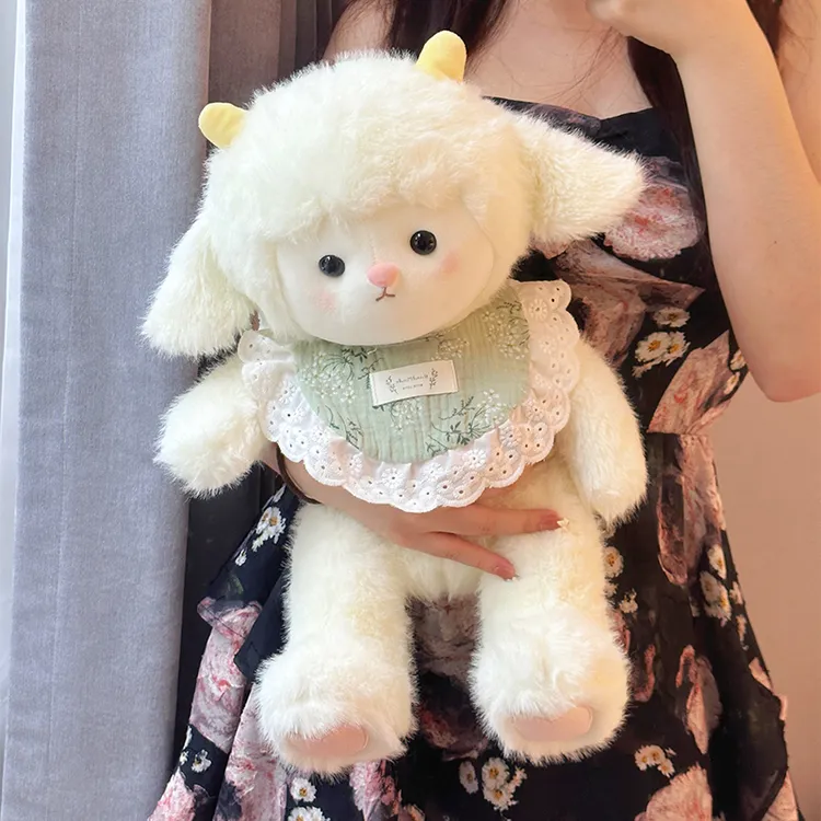 晚安小羊玩偶公仔可爱小熊毛绒玩具女孩睡觉抱枕娃娃生日礼物女生