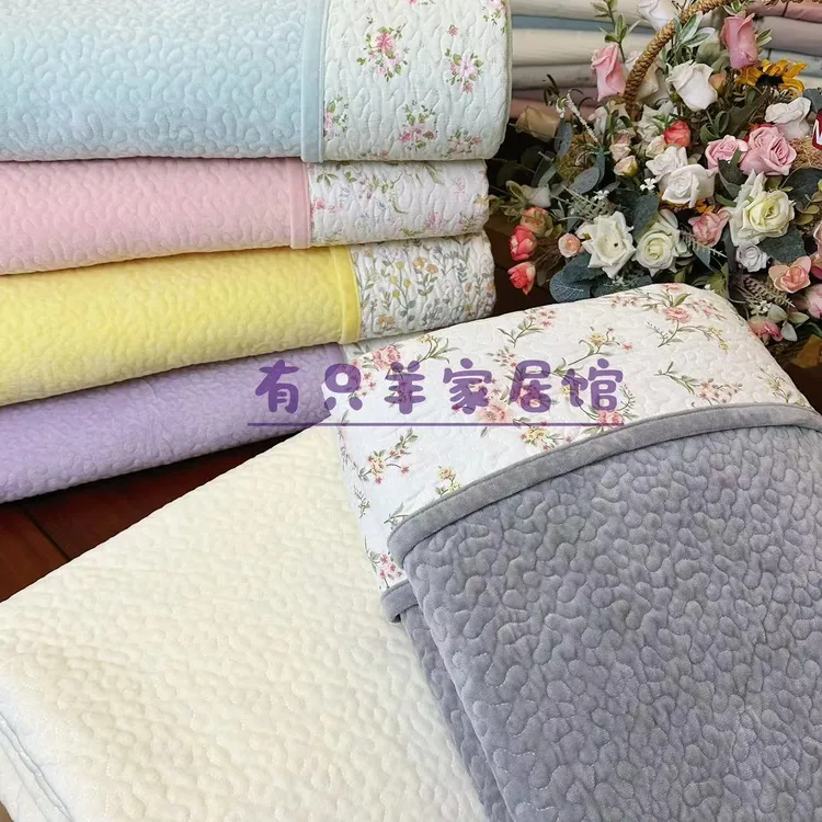 【韩系】轻奢纯色宝宝绒全棉床盖 多功能 双面 保暖 两用 床上用品