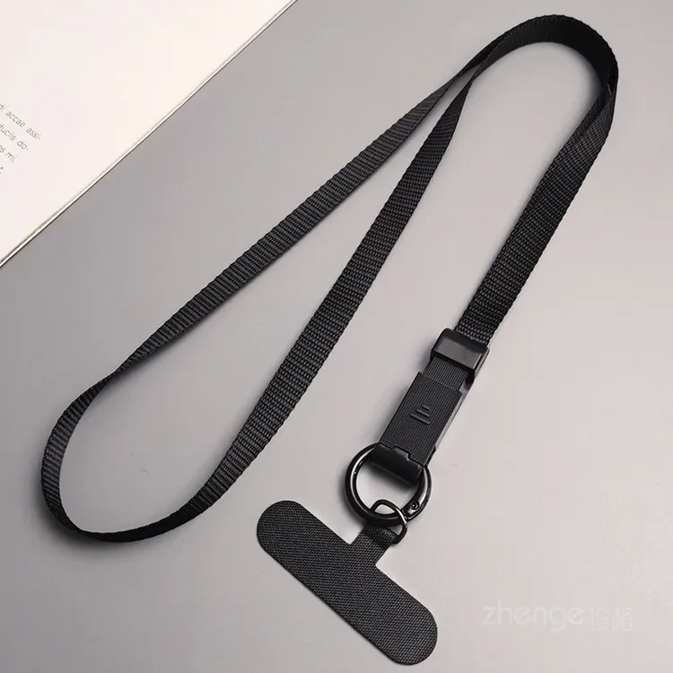 手机挂绳挂脖绳子男女款夹片式手机通用宽带创意滑扣时尚链结实