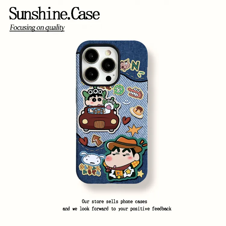 菲林二合一适用苹果华为vivo小米oppo手机壳牛仔小新15PRO/14