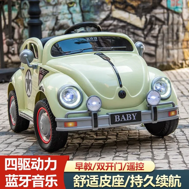 新款升级电动车宝宝四轮四驱汽车男女小孩玩具车可坐人婴儿遥控车