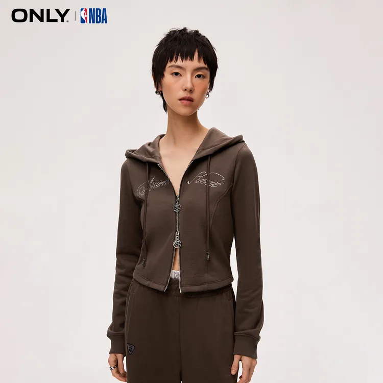 ONLY2025秋季新款NBA联名款百搭休闲开衫短款卫衣女|12419S018