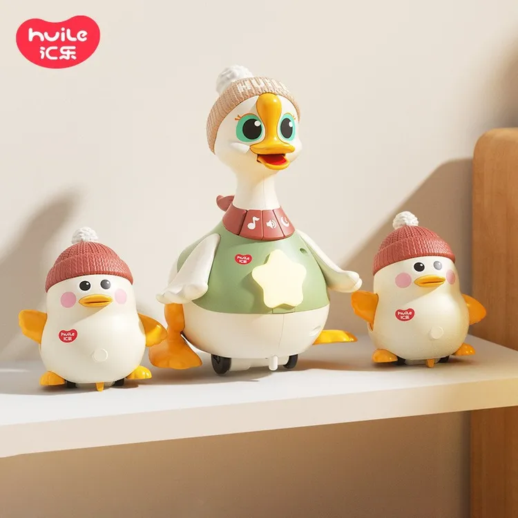 汇乐二代摇摆鹅婴儿玩具爬行训练宝宝抬头练习安抚婴儿益智玩具