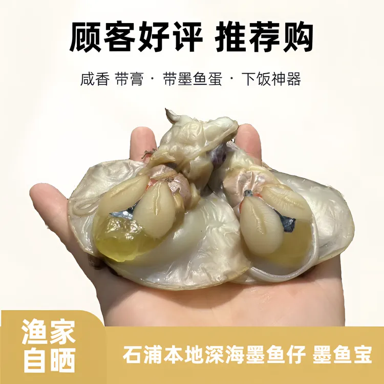 东海深海带膏墨鱼宝 墨鱼鲞  仔  目鱼干乌贼 渔家自晒 下饭神器