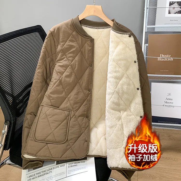 内胆棉衣男新款内穿加绒加厚打底保暖小棉袄秋冬宽松大码棉服外套