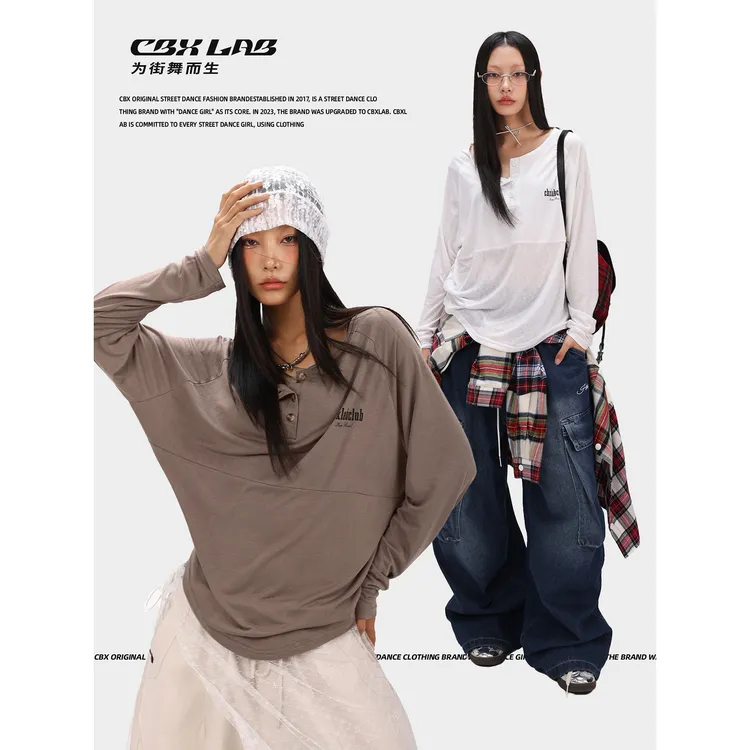 【达人专属】CBXLAB街舞潮牌秋季美式爵士嘻哈街头长袖宽松慵懒圆领