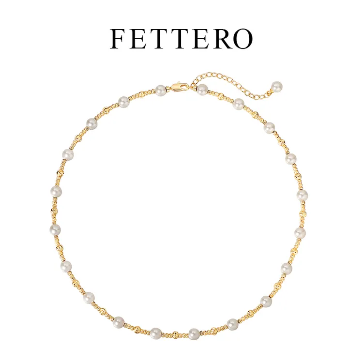 fettero 铜合金项链 【金色3比1批花球项链】轻奢小众气质设计感