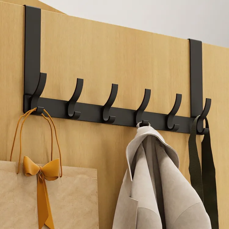 【铭至】门后挂钩免打孔墙上挂衣架门上挂架子强力无痕衣服帽衣钩