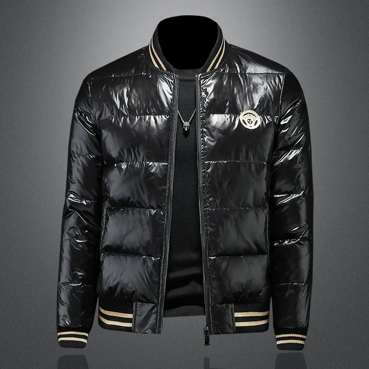 高端欧货潮牌男士羽绒服冬季2025新款潮流刺绣白鸭绒保暖加厚外套