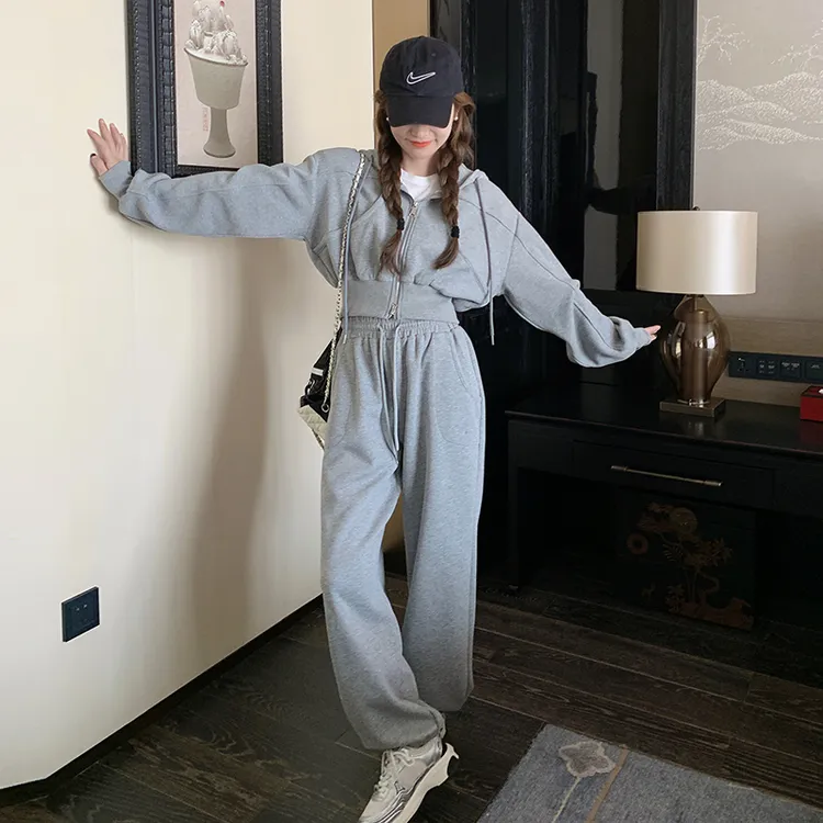 时尚套装春秋现货 大货爆款减龄运动套装女长袖卫衣1303P1